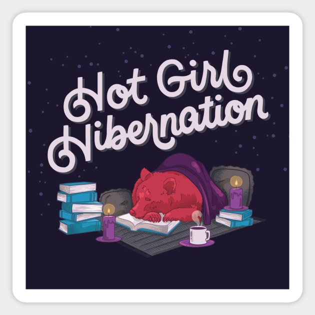 Hot Girl Hibernation Sticker by polliadesign